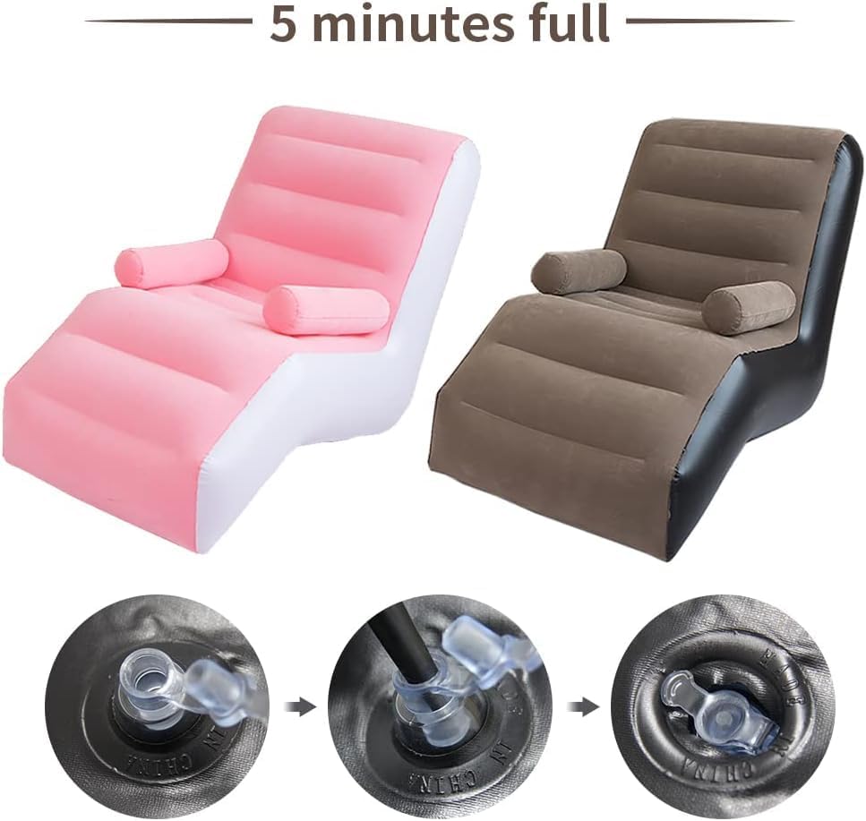 Inflatable Air Recliner Sofa(SA2510-035)PINK Apricot