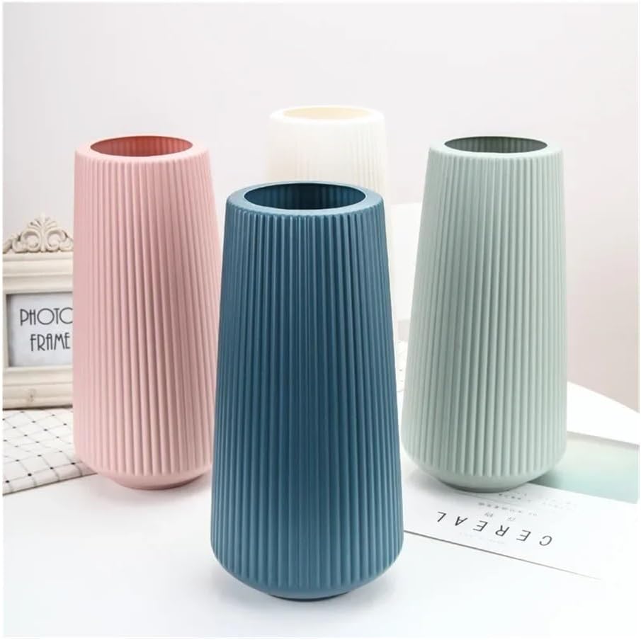 Large Nordic Plastic Flower Vase (SA2510-092) Apricot