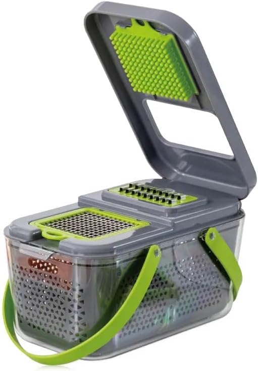 22PCs Multi-functional Food Chopper with Large Container-SA2411-47 Spice and sugar Jar Apricot