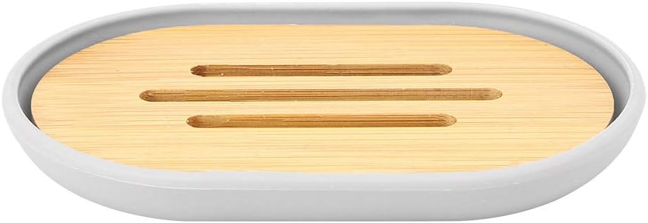Wooden Lid PVC Bathroom Accessory Set-Plain White Bathroom Accessory Sets Apricot