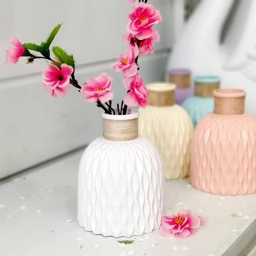 2PCs Nordic Style Vase Container (SA2510-088) Candle Stand Apricot