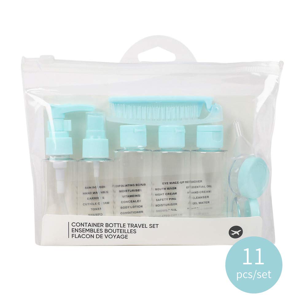 10PCs BPA Free Portable Toiletry Containers Set-Blue(SA2405-173) Cosmetic Pouches Apricot