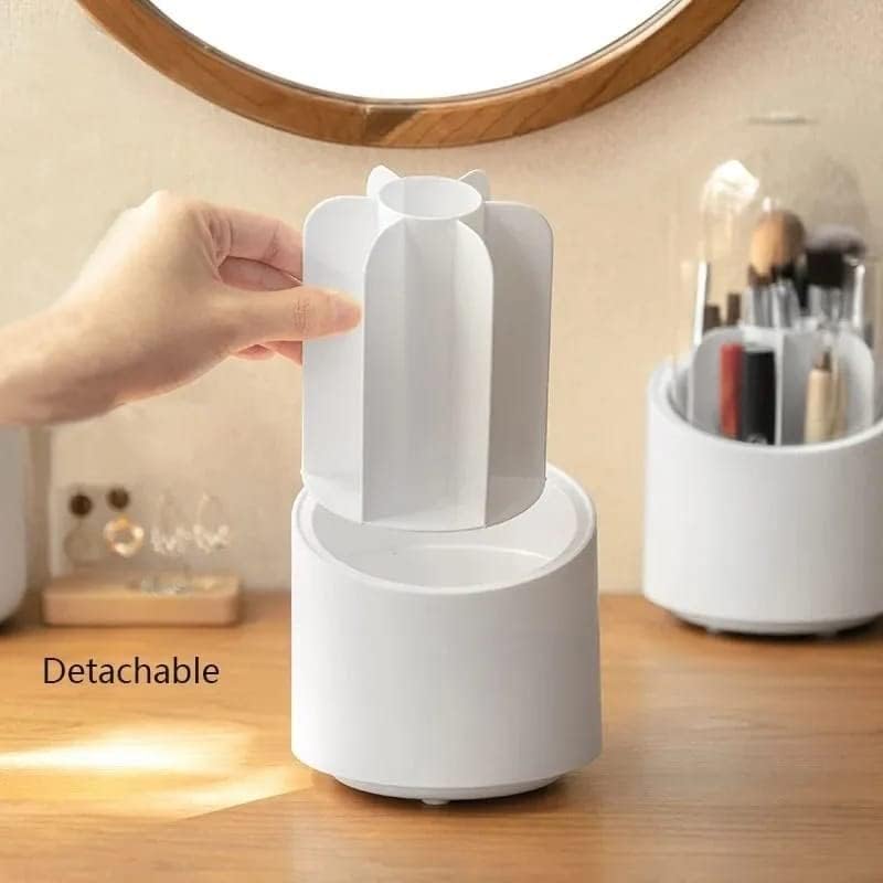 1 Piece 360° Rotating Makeup Brush Holder-SA2408-192 Cosmetic Organizer Apricot