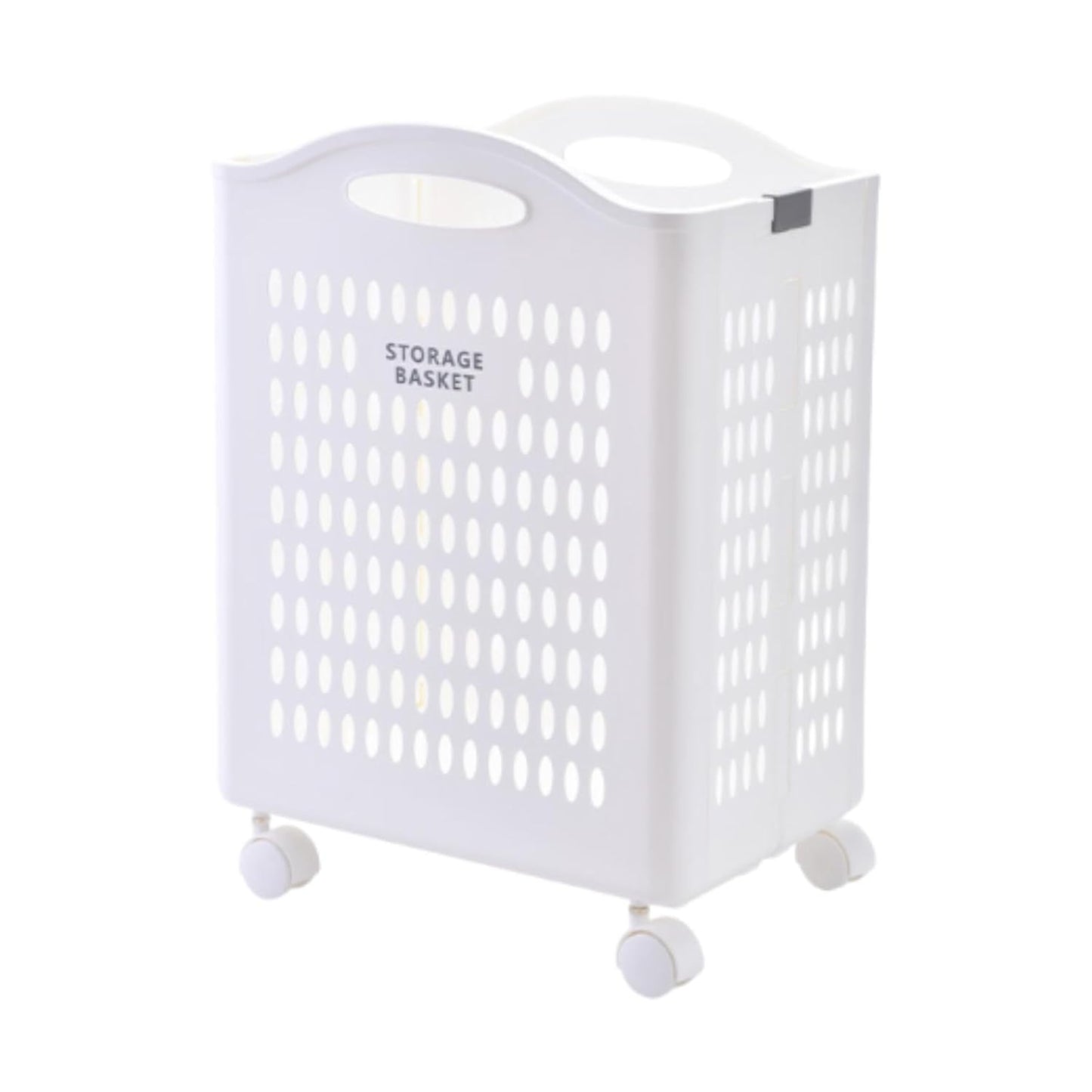 Folded Laundry Basket with Wheel-SA2408-107 Apricot