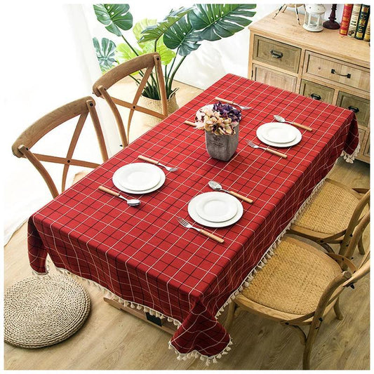 6 & 8 Seater Digital Printed Table Cover-TB08 Apricot