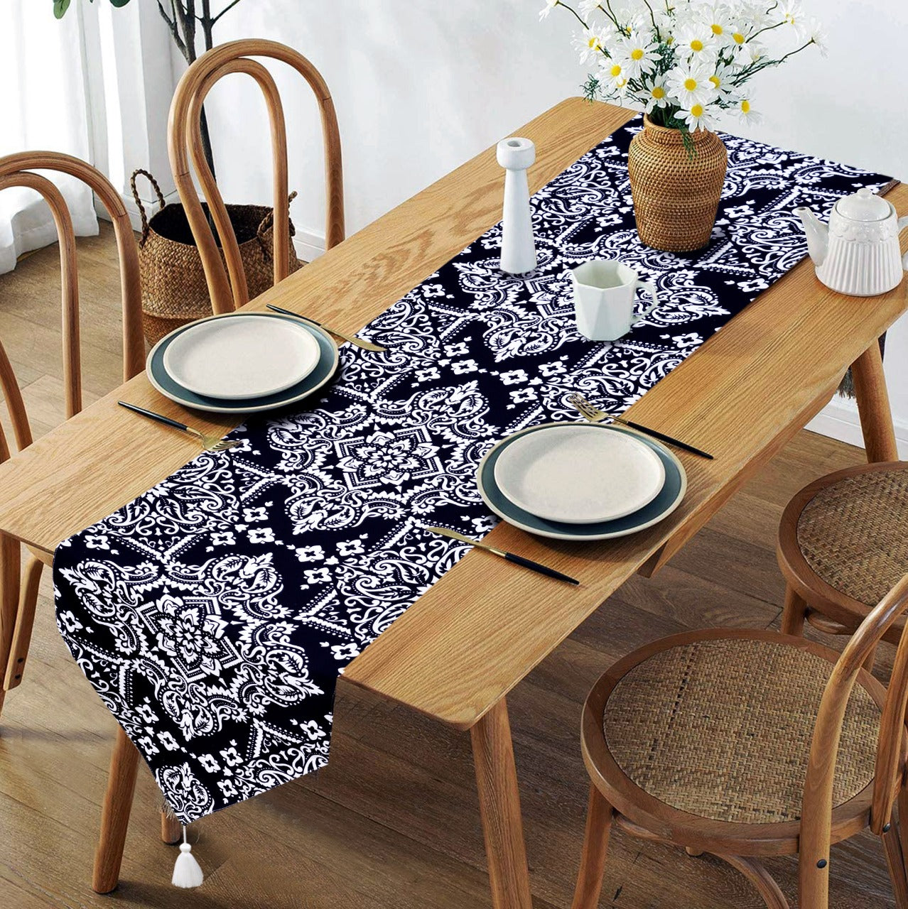 6 & 8 Seater Dining Table Runner-Moroccans Apricot
