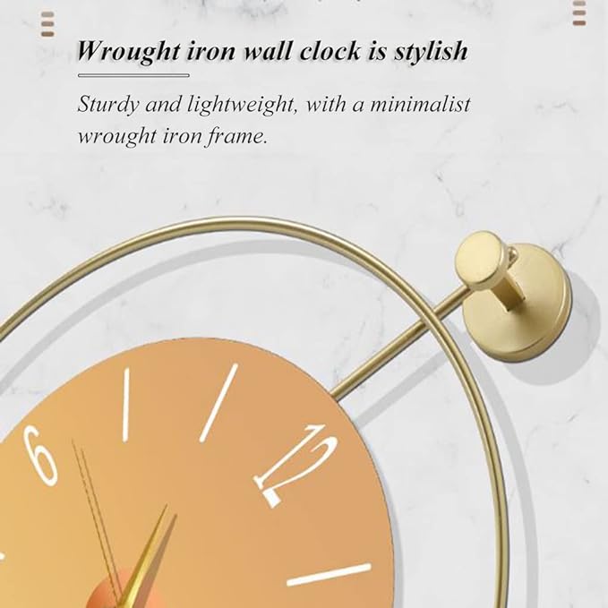 60Cm Wall Clock SA2311-188-5360M012 Clock Apricot