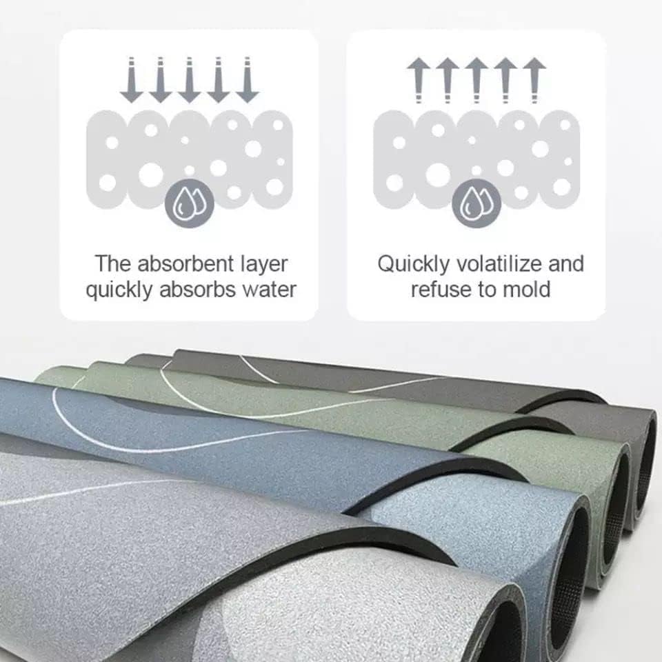 Water Absorbent Anti Slip Bath Mat Rectangular-(SA-2553-16) Bath Mats Apricot