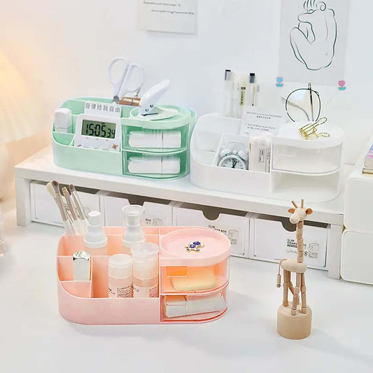1pc Rotating Cosmetic Organizer-Pink Cosmetic Organizer Apricot