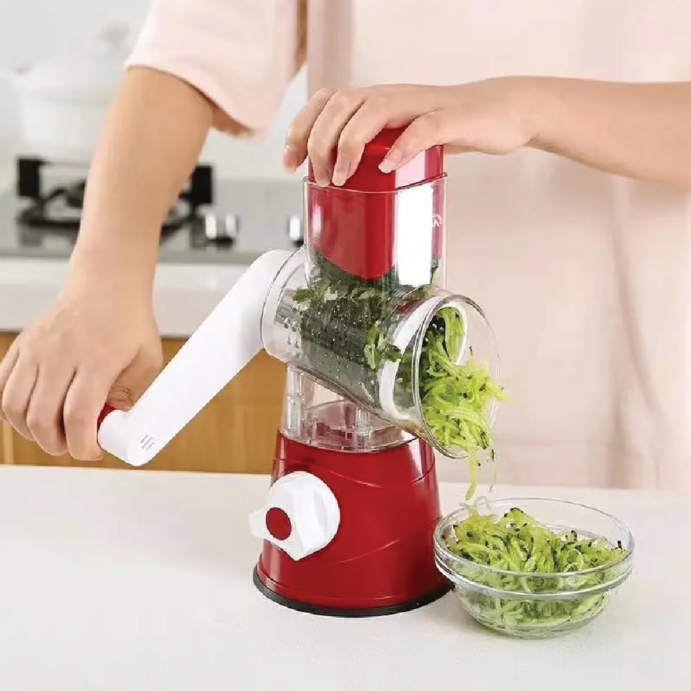 Vegetable Slicer with 3 Interchangeable Blades (SA2510-021)RED Spice and sugar Jar Apricot