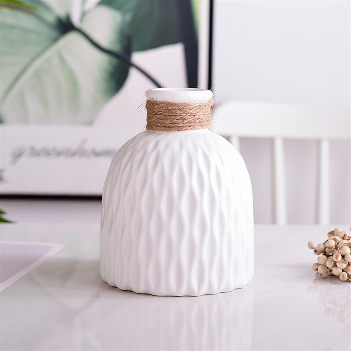 2PCs Nordic Style Vase Container (SA2510-088) Candle Stand Apricot