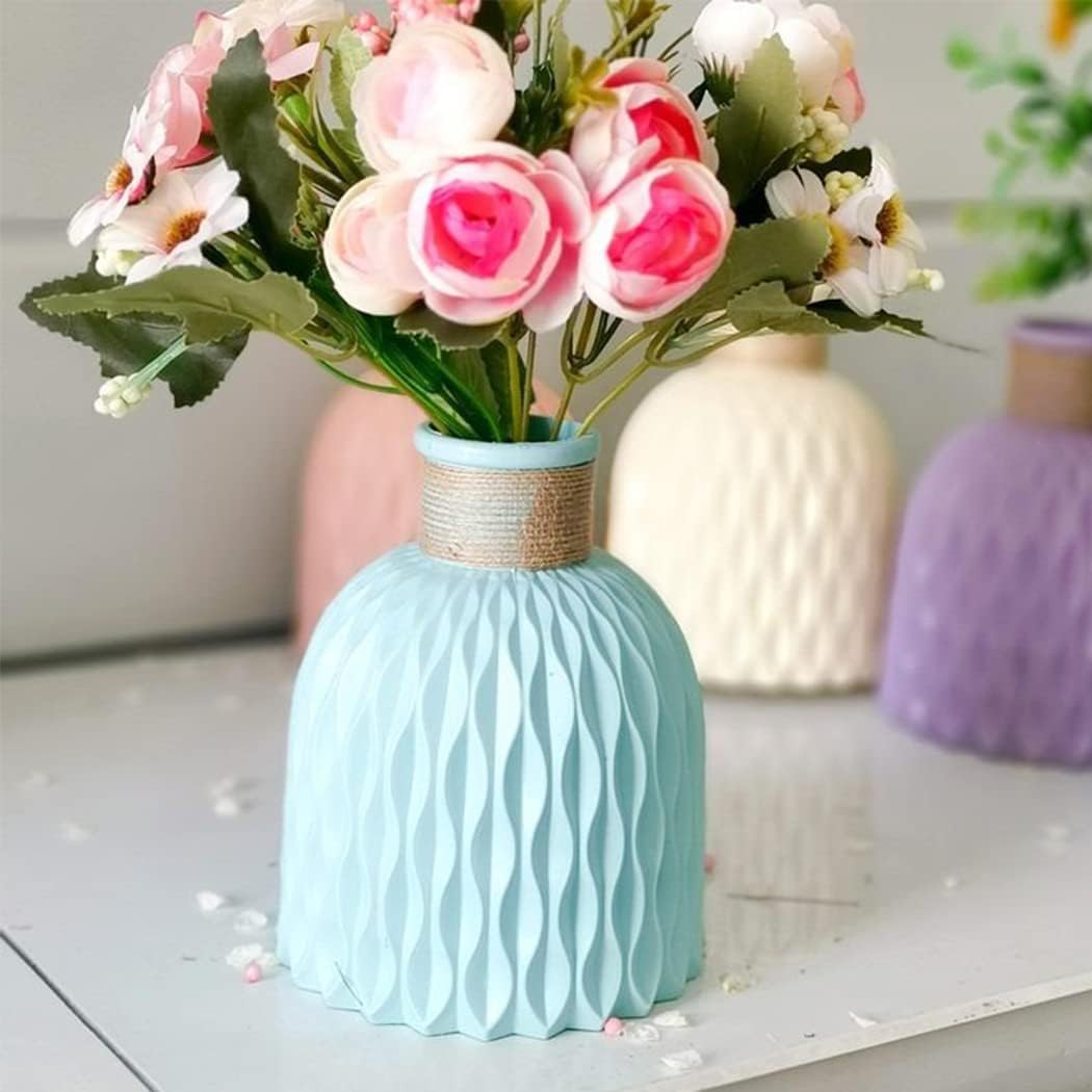 2PCs Nordic Style Vase Container (SA2510-088) Candle Stand Apricot