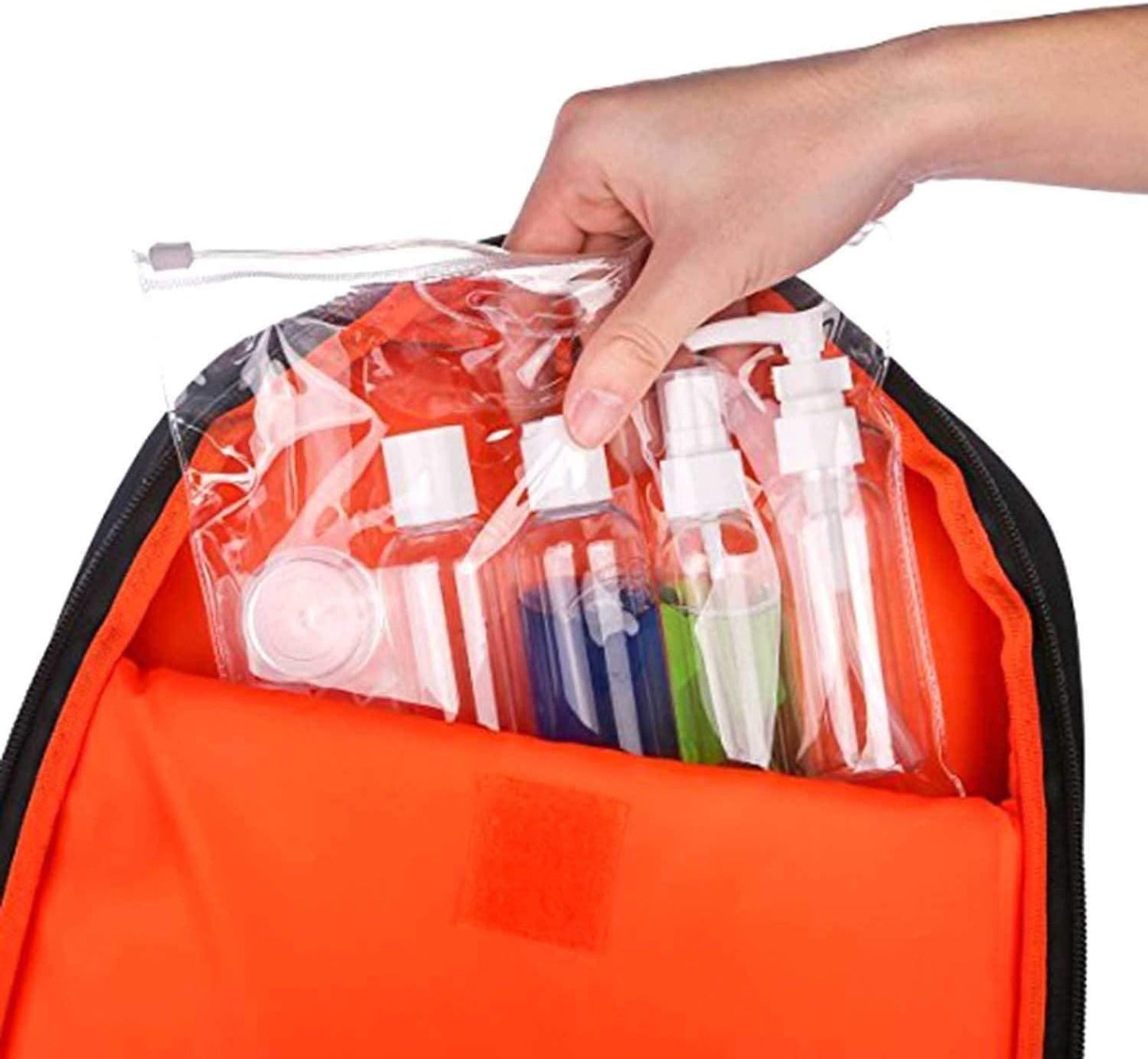 7PCs BPA Free Portable Toiletry Containers Set-(SA2405-171) Cosmetic Organizer Apricot