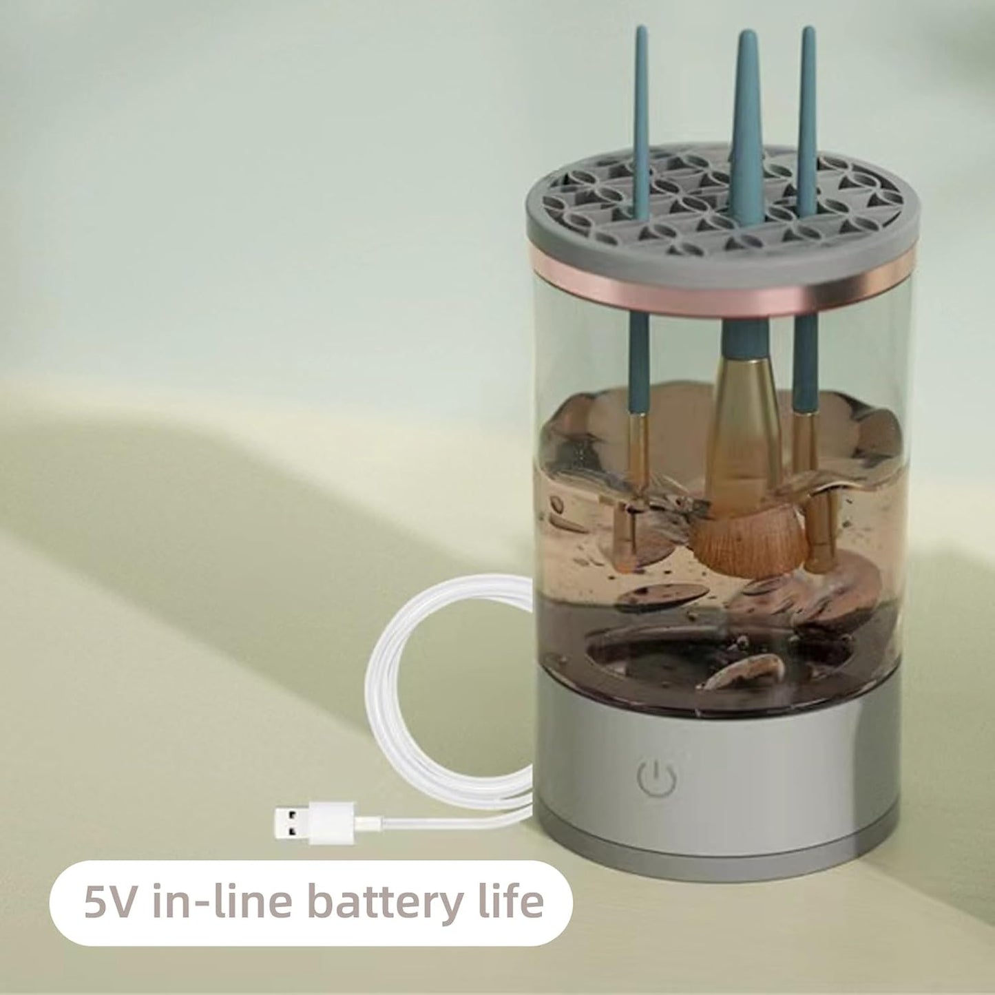 Electric Makeup Brush Cleaning Machine-SA2408-194 Cosmetic Organizer Apricot