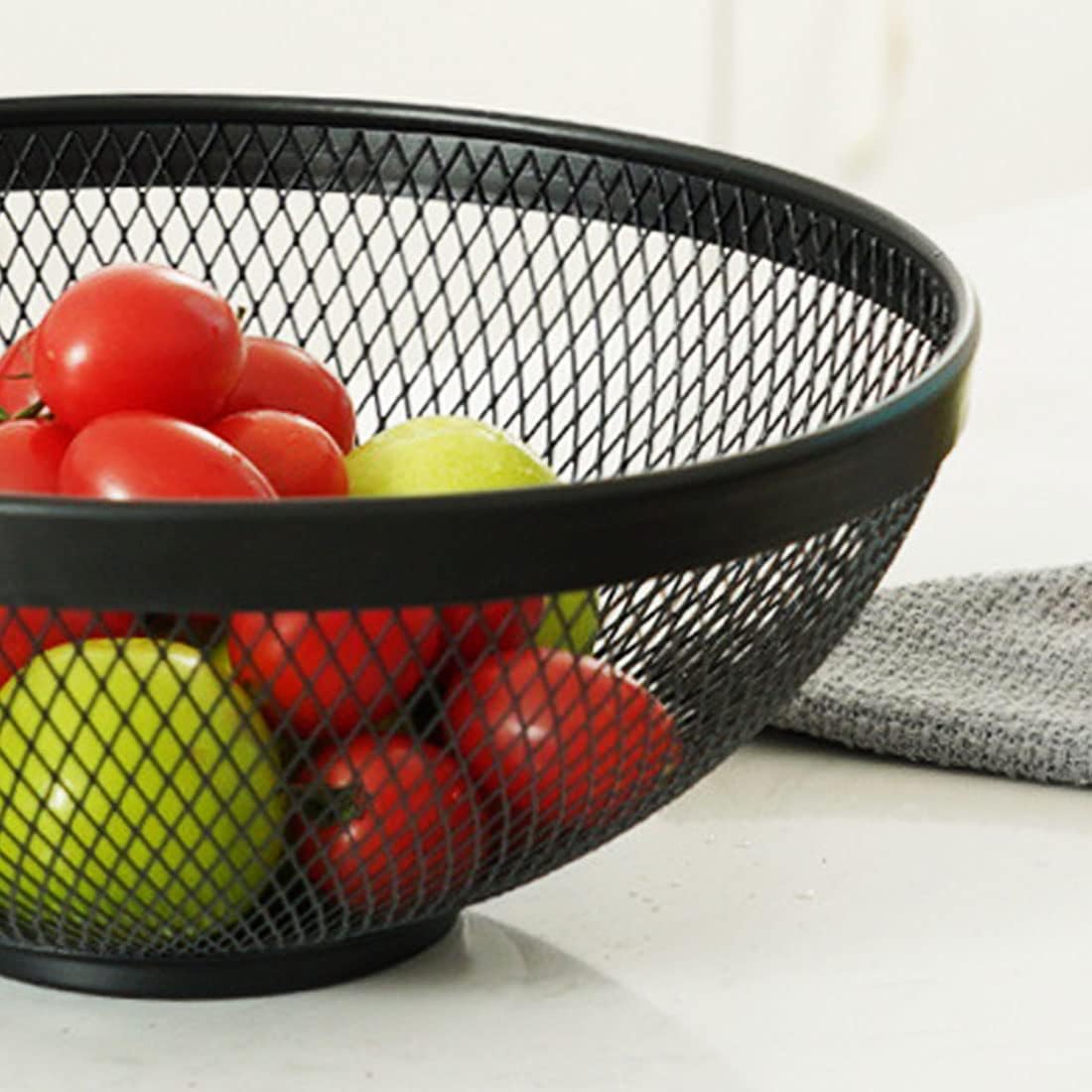 Interloop Iron Fruit Basket-(5331) Black