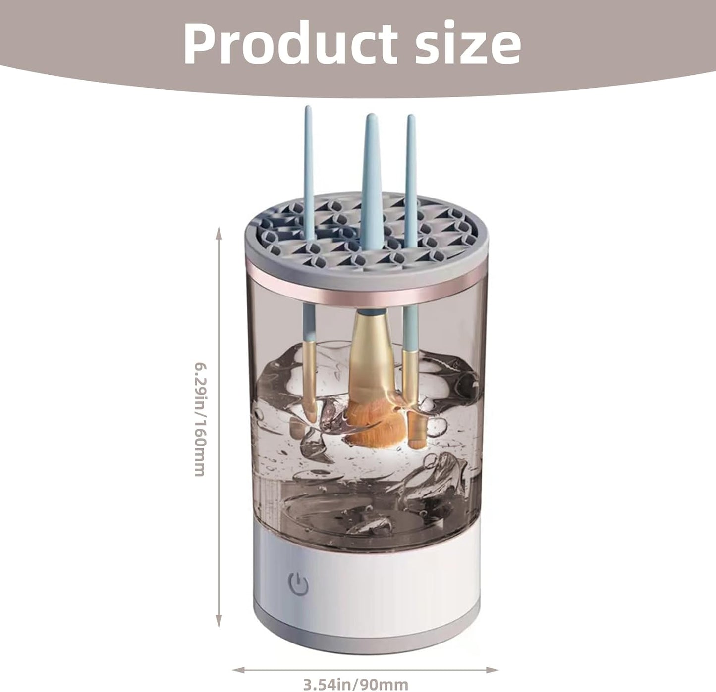 Electric Makeup Brush Cleaning Machine-SA2408-194 Cosmetic Organizer Apricot