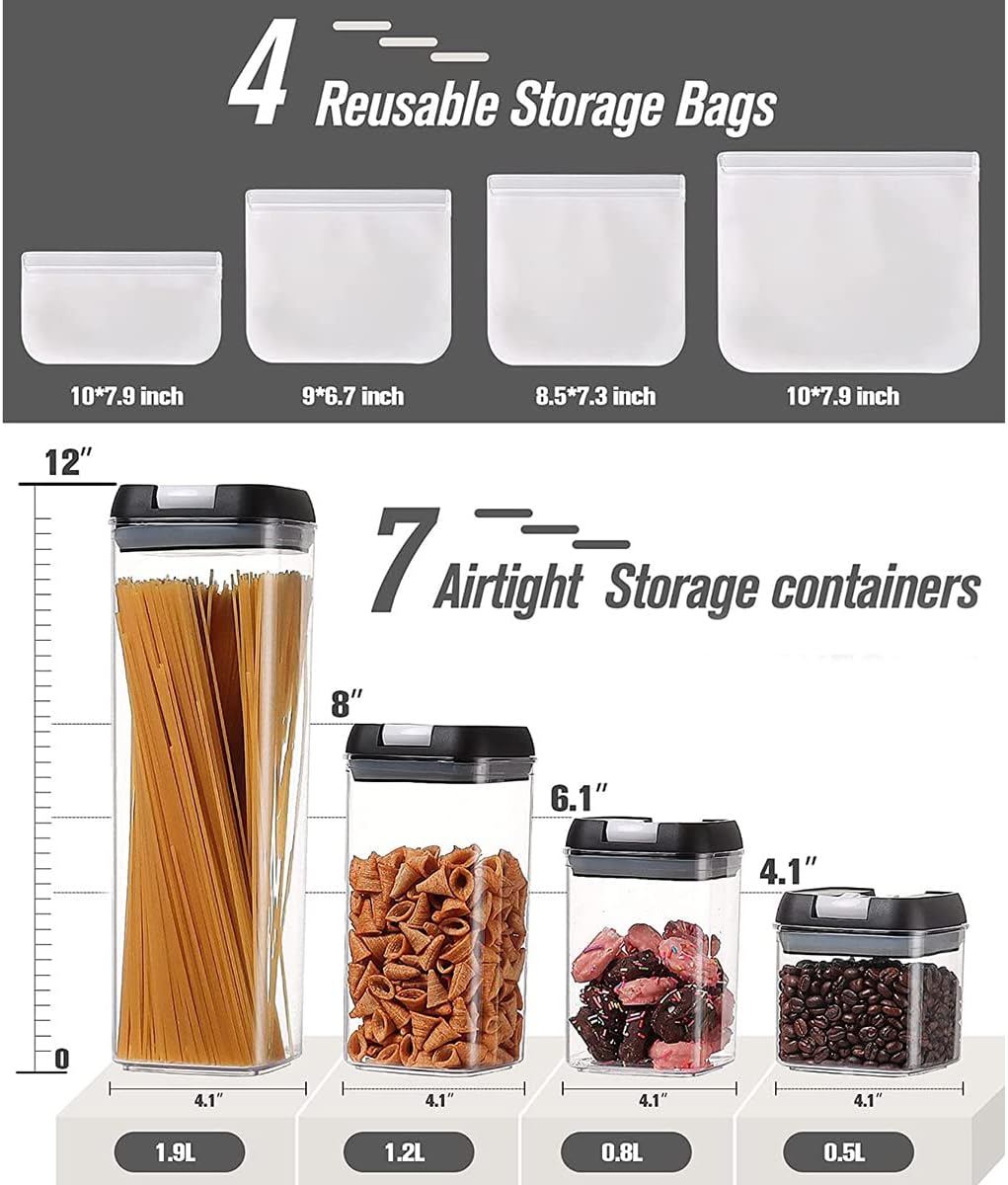 7 PCs Food Storage Container Spice and sugar Jar Apricot