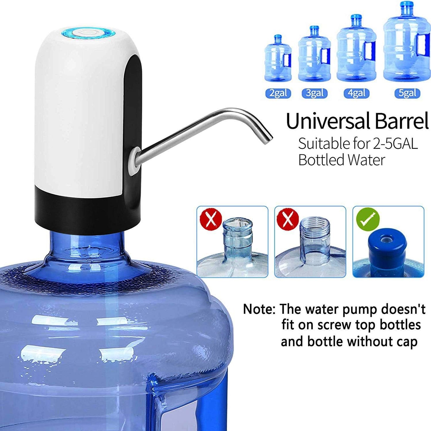 Rechargeable Automatic Water Dispenser-SA2411-42 Spice and sugar Jar Apricot