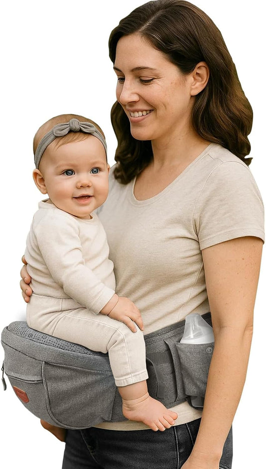 Baby Hip Seat With Adjustable Belt and Pocket-SA2408-182 Blankets Apricot