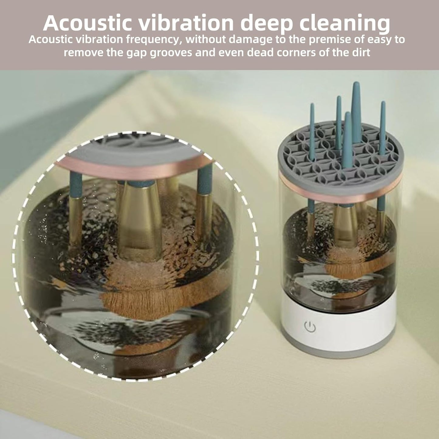 Electric Makeup Brush Cleaning Machine-SA2408-194 Cosmetic Organizer Apricot