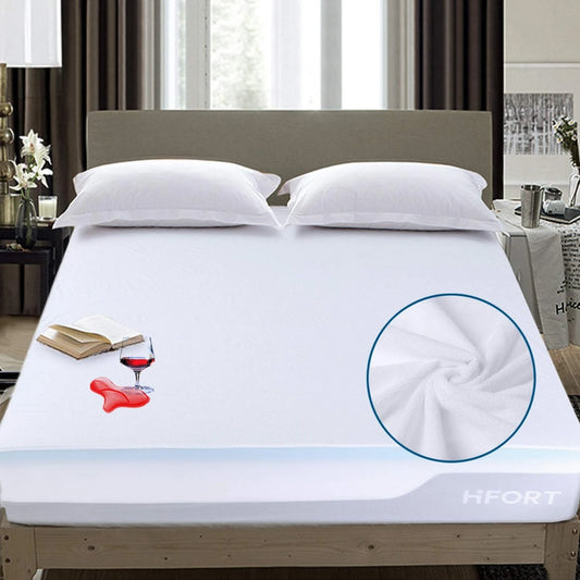 Terry Waterproof Mattress Protector-White Terry Waterproof Mattress Protector Apricot