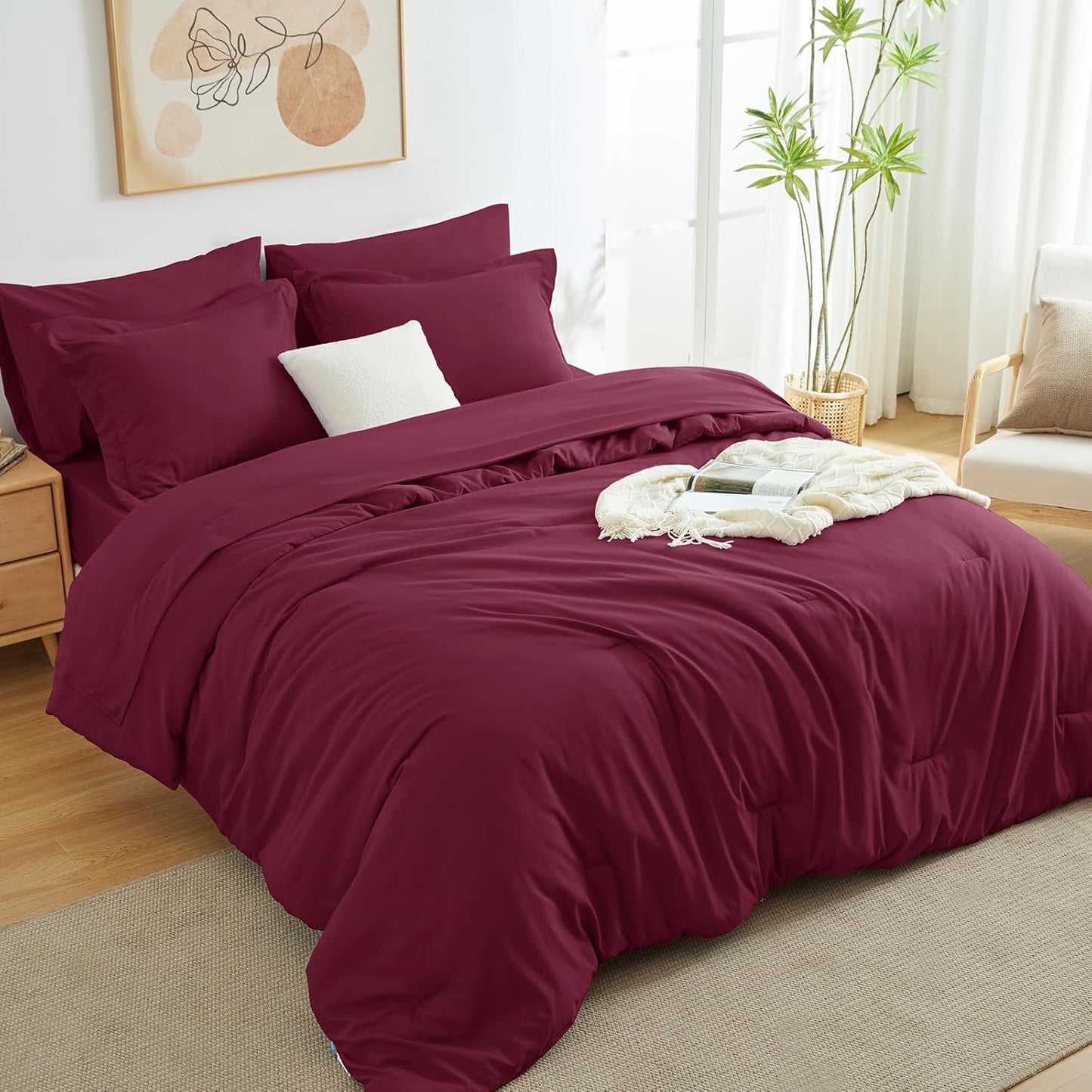 Solid Duvet Cover-Plum Bed Sheets Apricot