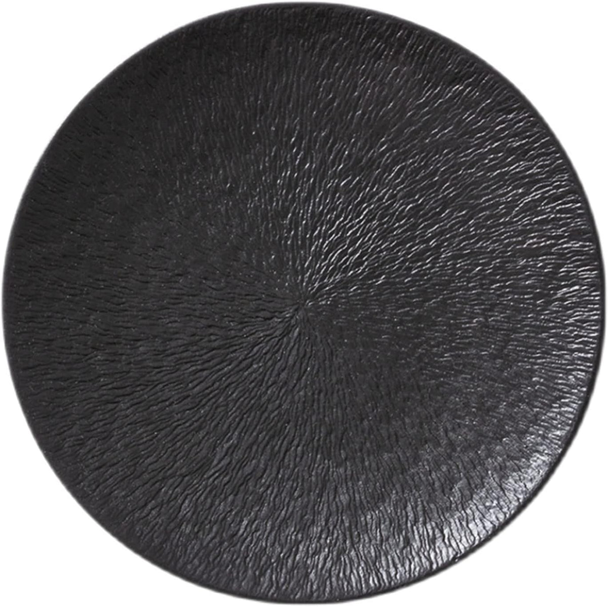 6 Creative Dining Plate with Stone Texture Pattern-Black cooking set Apricot
