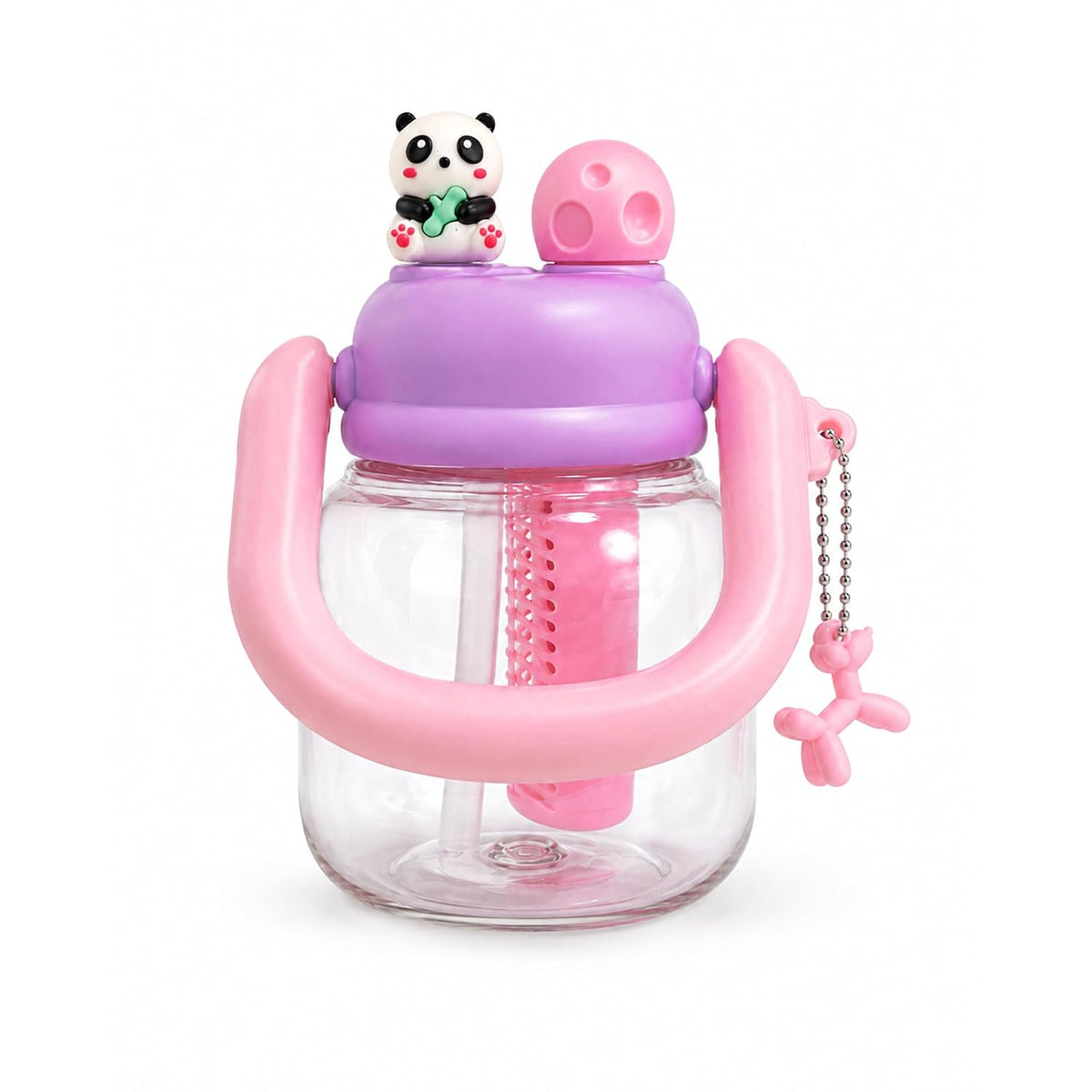 Panda Fruit Infuser Water Bottle with Handle and Charm SA2607-15 (Puple) Apricot