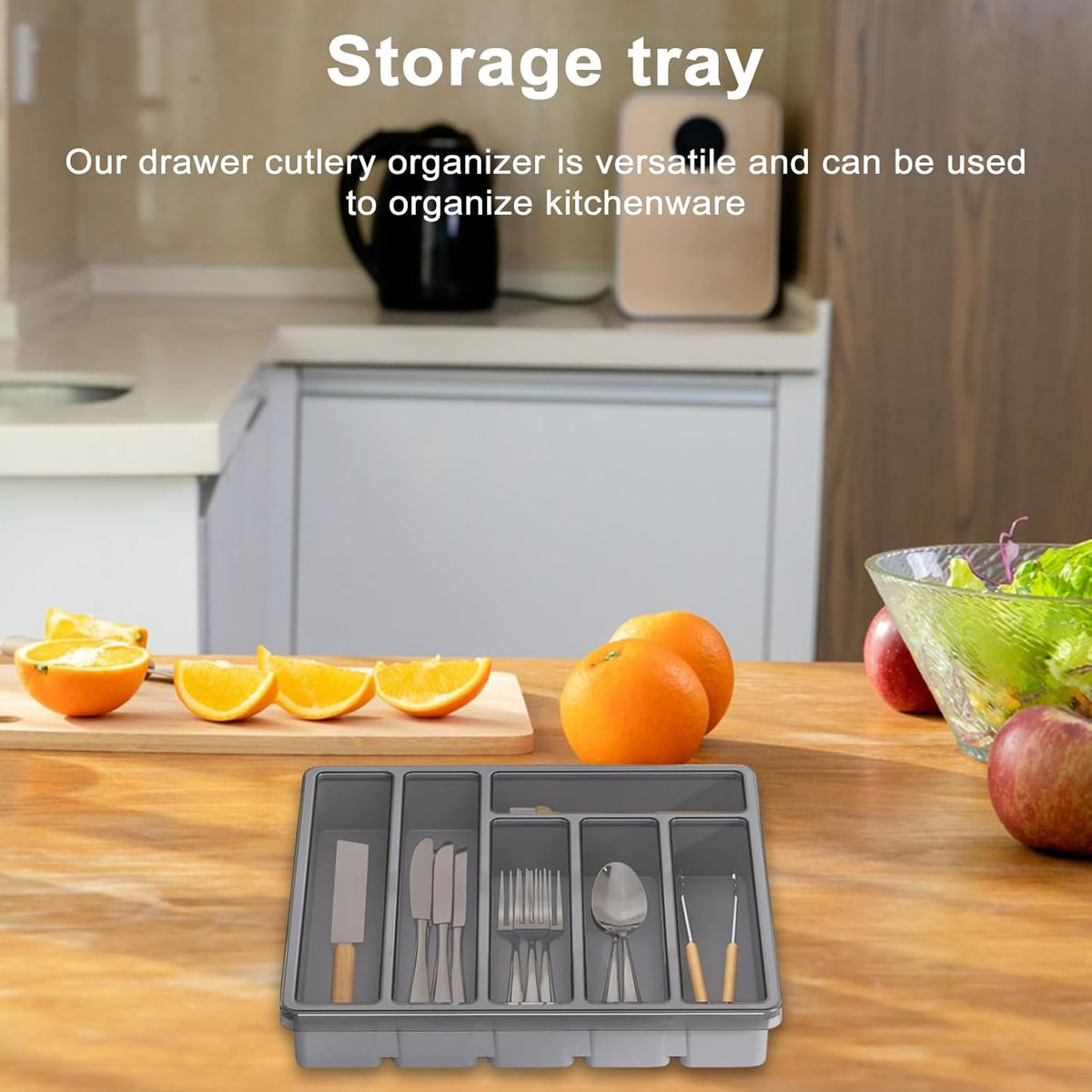 6 Compartments Drawer Countertop with Lid (SA2510-070) Apricot