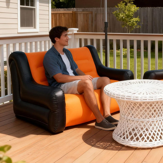 2-Seater Inflatable Sofa (SA2510-32) Apricot