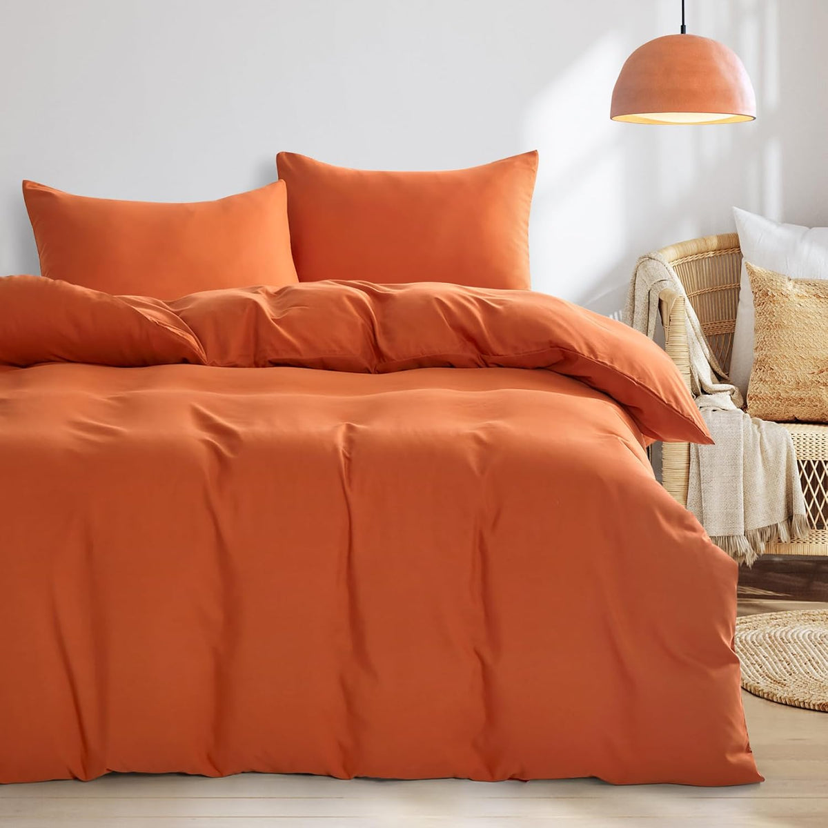 Duvet Cover-Rust Bed Sheets Apricot