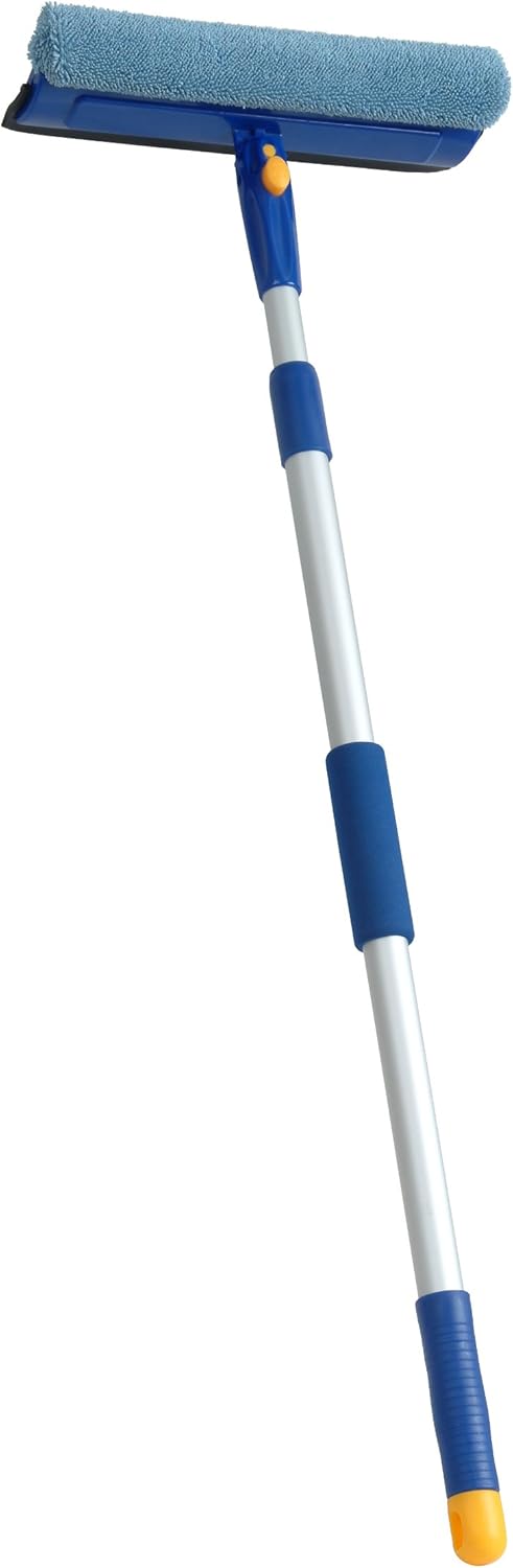 Window & Glass Cleaner With Telescopic Handle & Rubber Squeegee SA2408-115 Glass Cleaner Apricot