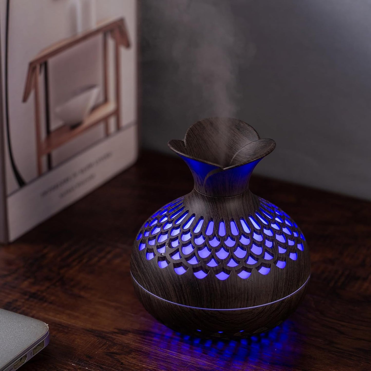 Ultrasonic Aromatherapy Air Humidifier-5863-(SA2405-198) Apricot