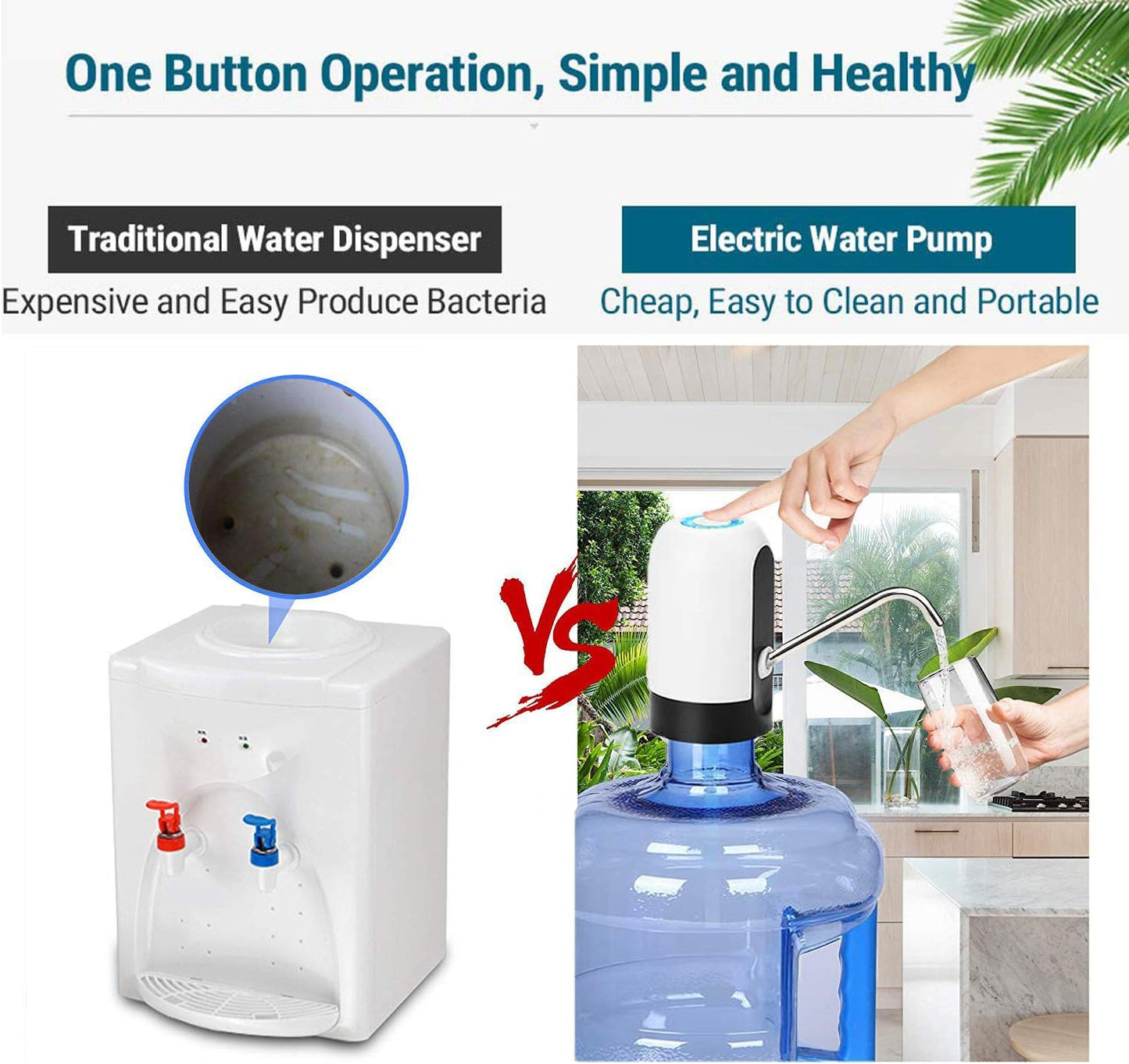 Rechargeable Automatic Water Dispenser-SA2411-42 Spice and sugar Jar Apricot