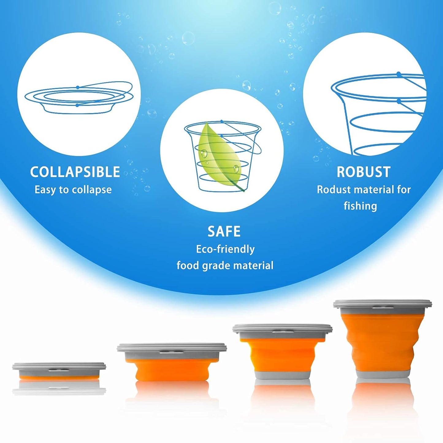 10L Collapsible Water Bucket-SA2411-60(Slush) Apricot