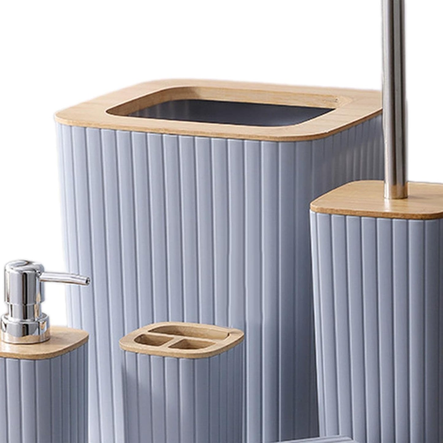7PCS Bathroom Accessory Set-SA2408-310(Grey) Bathroom Accessory Sets Apricot