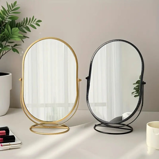 Rotatable Desktop Vanity Mirror Mirror Apricot