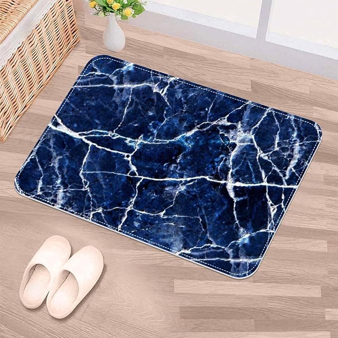 Anti-Slip Door Mat(319)-5406Blue Marble