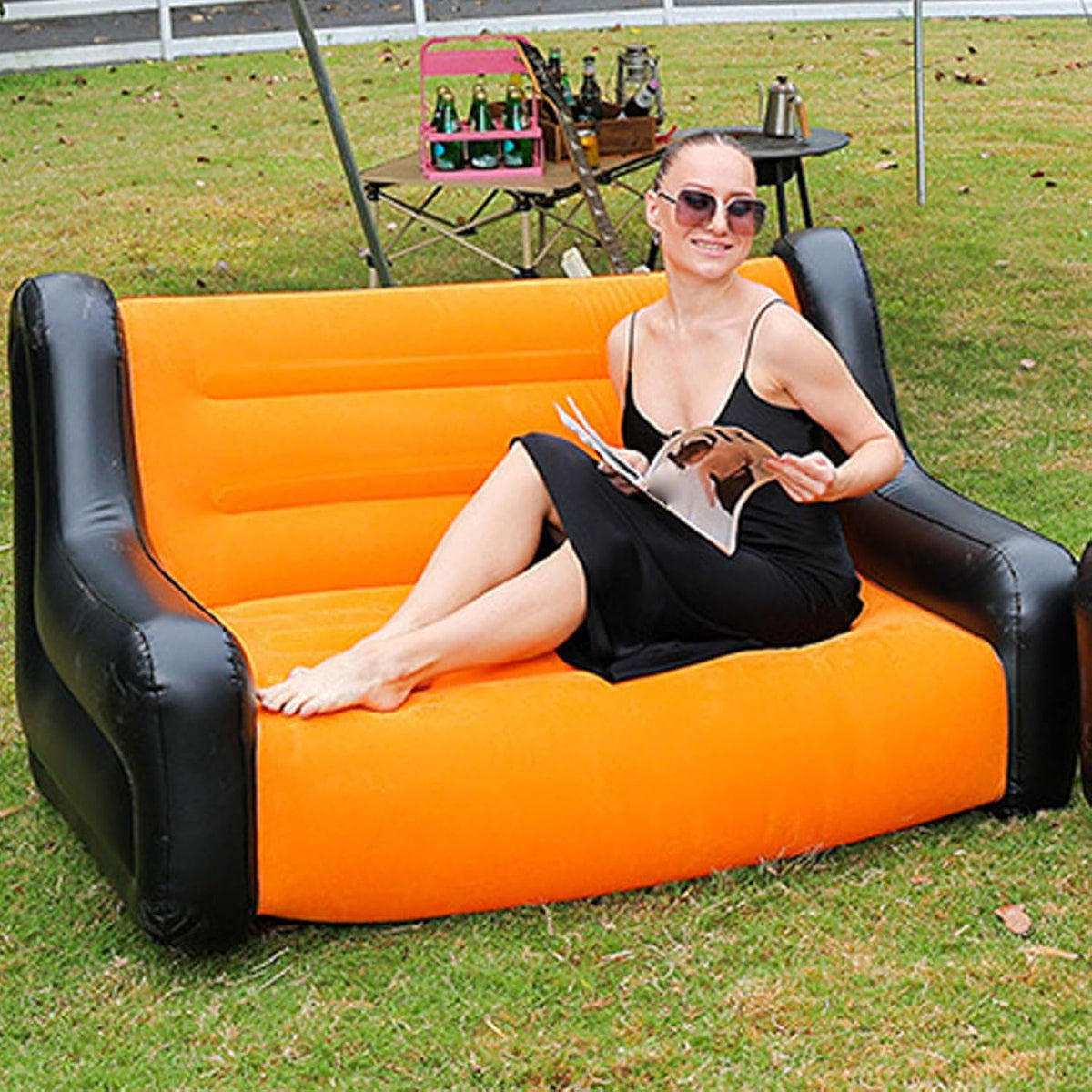 2-Seater Inflatable Sofa (SA2510-32) Apricot