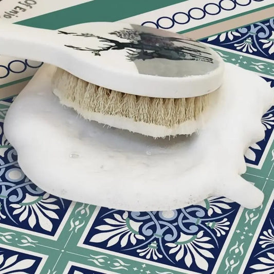 Anti Slip Dish Drying Mat-5756 Turquoise Pattern Rugs Apricot