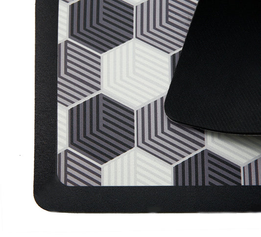 Anti Slip Dish Drying Mat- 5763 Hexagonal Rugs Apricot