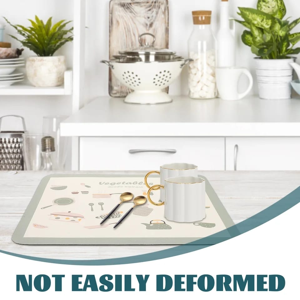 Anti Slip Dish Drying Mat5765-Doddle Rugs Apricot