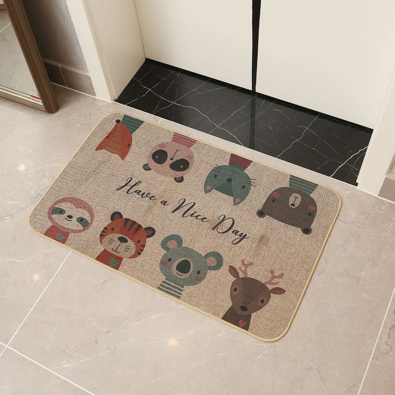 Anti-Slip Door Mat(311)5410-Have a Nice Day Door Mats Apricot