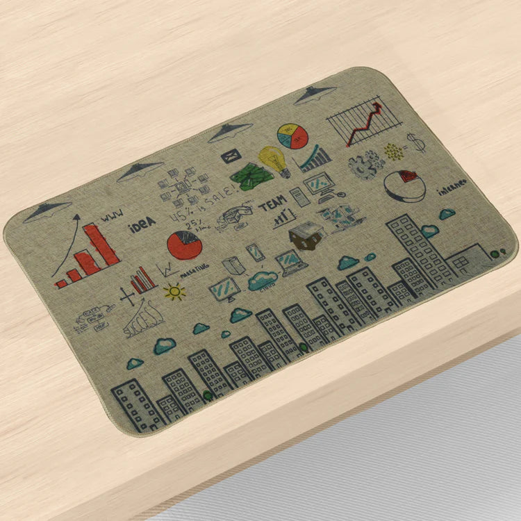 Anti-Slip Door Mat(311)-Urban Area Door Mats Apricot