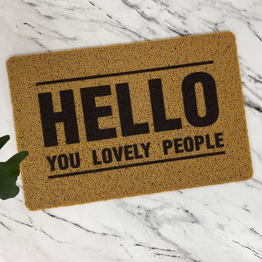Anti-Slip Door Mat(312)-Hello Door Mats Apricot