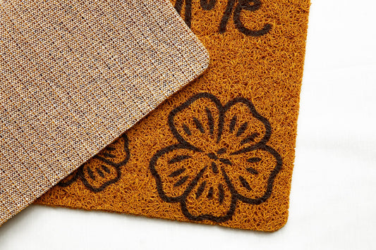Anti-Slip Door Mat-(SA2553-3)Sweet Flower Door Mats Apricot