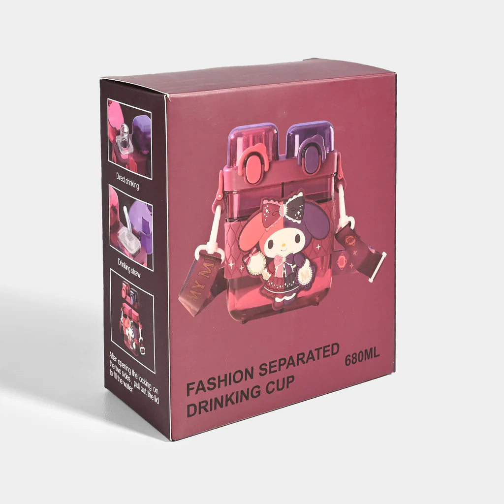 2IN1 PARTITIONED WATER BOTTLE FOR KIDS (SA2510-149)Mini RED Apricot