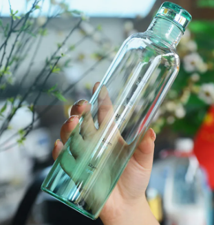 Water bottle with Time Marker Cover (SA2408-169) Apricot Sea Green