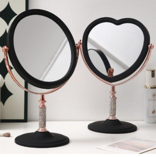 Double-sided Rotatable Large Desktop Mirror-SA2408-155 Mirror Apricot