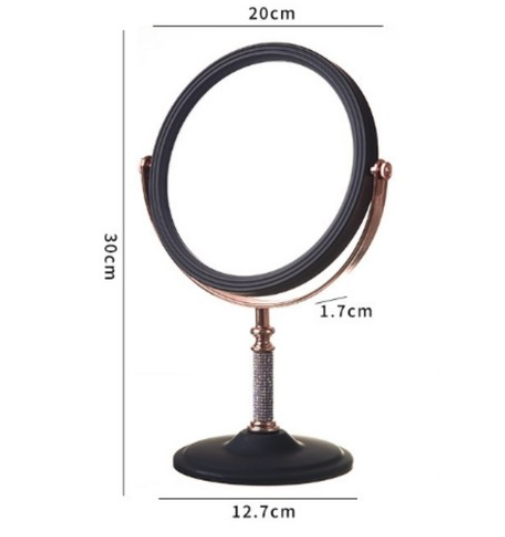 Double-sided Rotatable Large Desktop Mirror-SA2408-155 Mirror Apricot